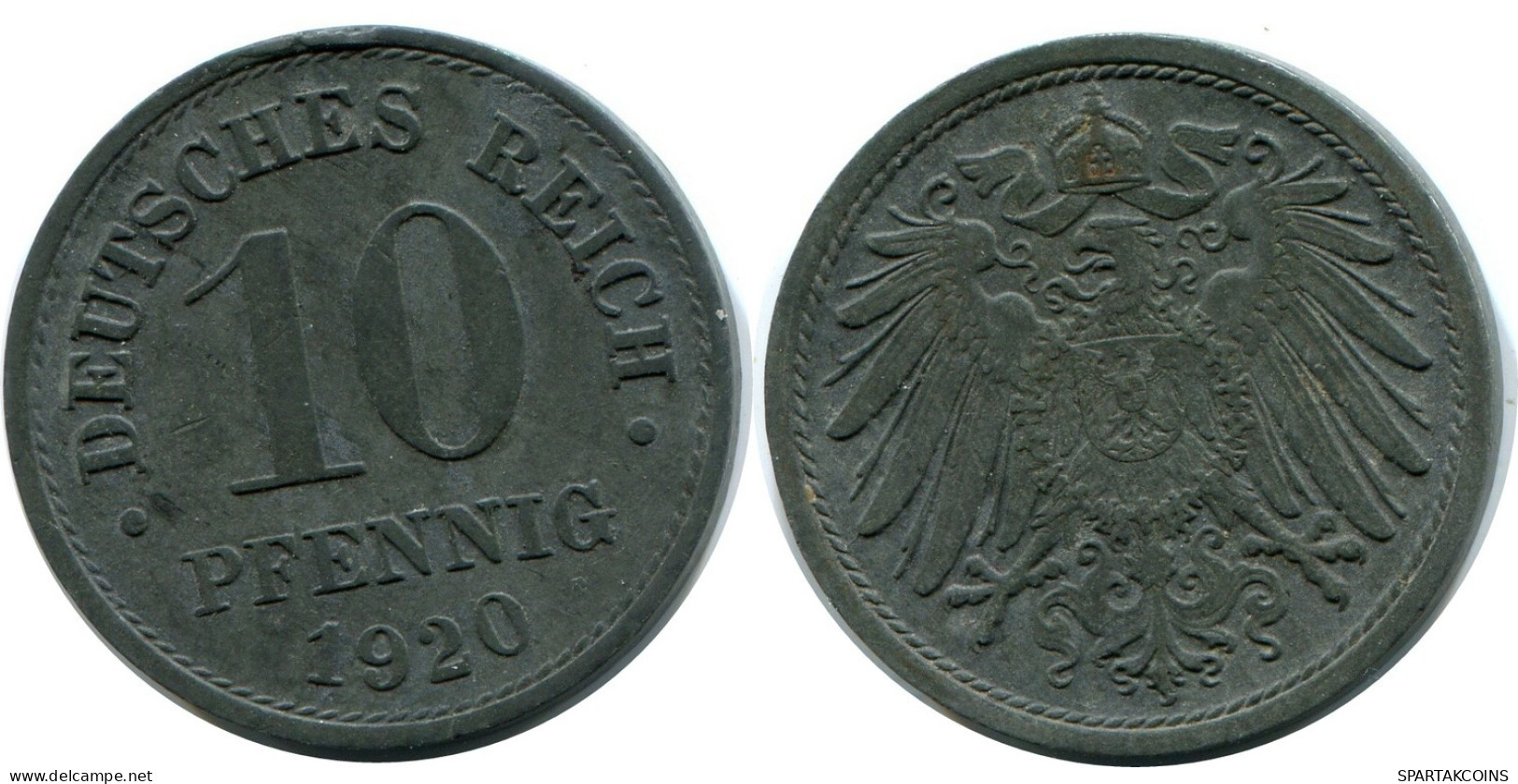 10 PFENNIG 1920 A DEUTSCHLAND Münze GERMANY #DA769.D.A - 10 Renten- & 10 Reichspfennig