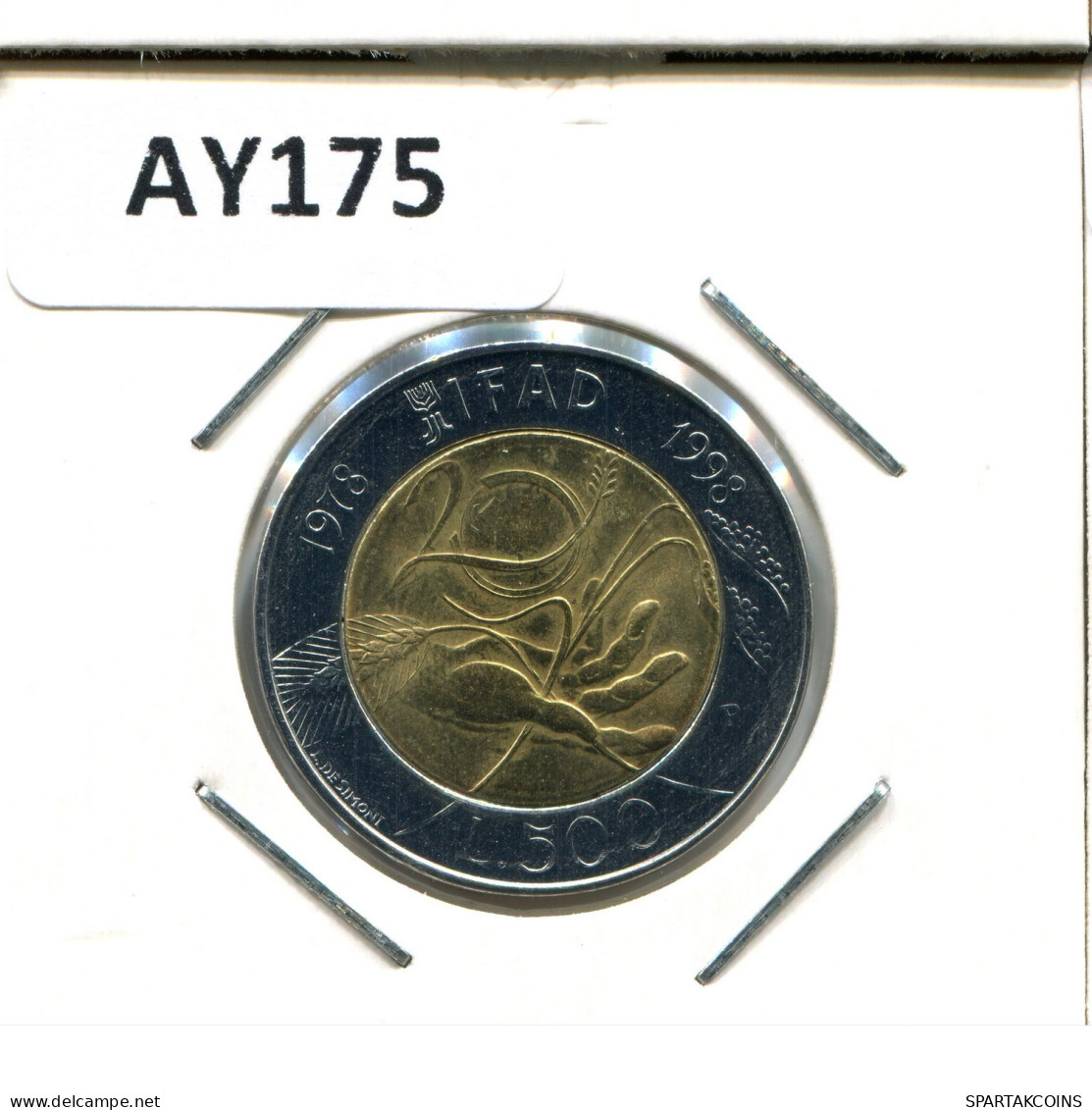 500 LIRE 1998 ITALY Coin BIMETALLIC #AY175.2.U.A - 500 Lire