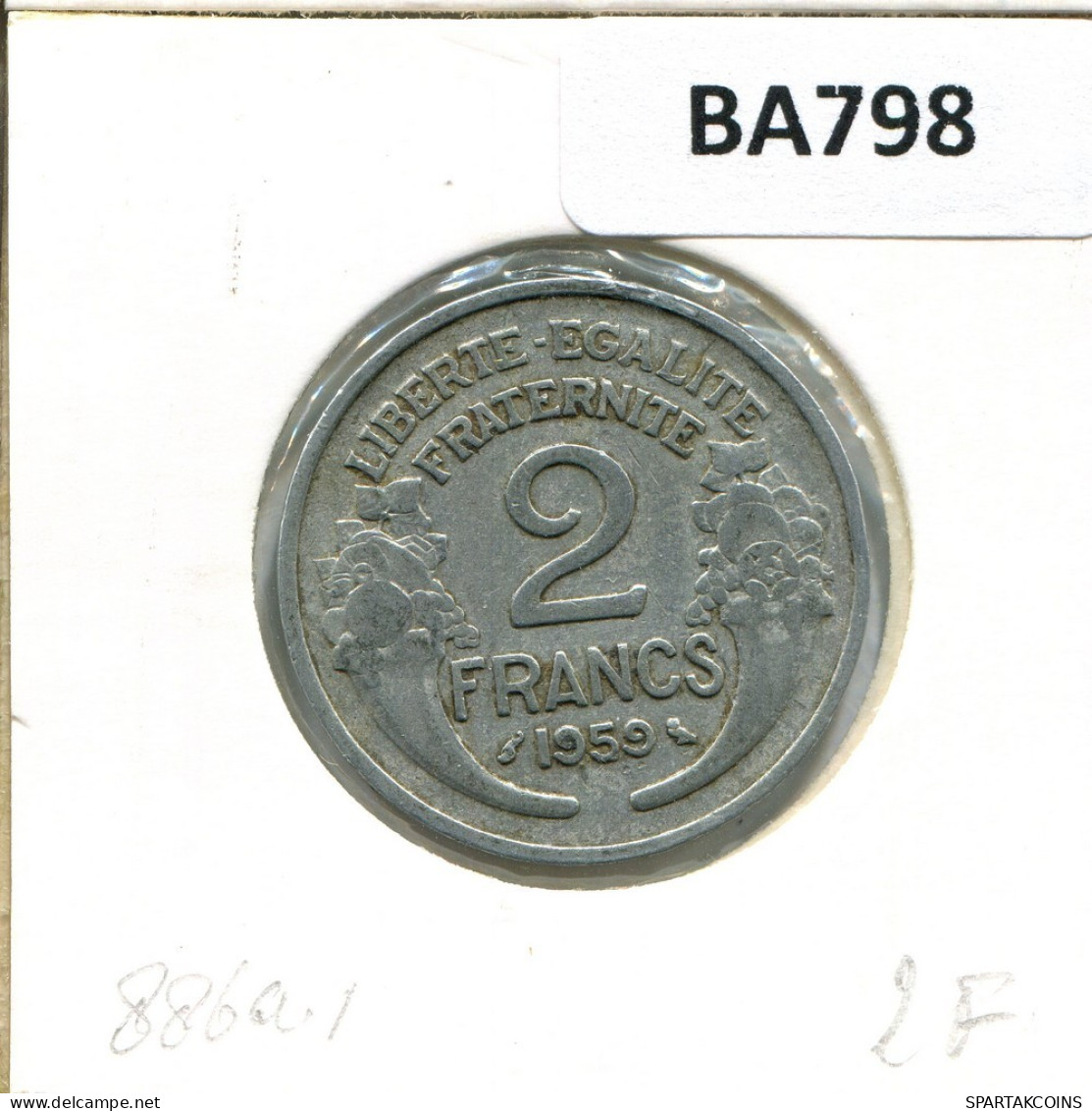 2 FRANCS 1959 FRANCE Pièce Française #BA798.F.A - 2 Francs