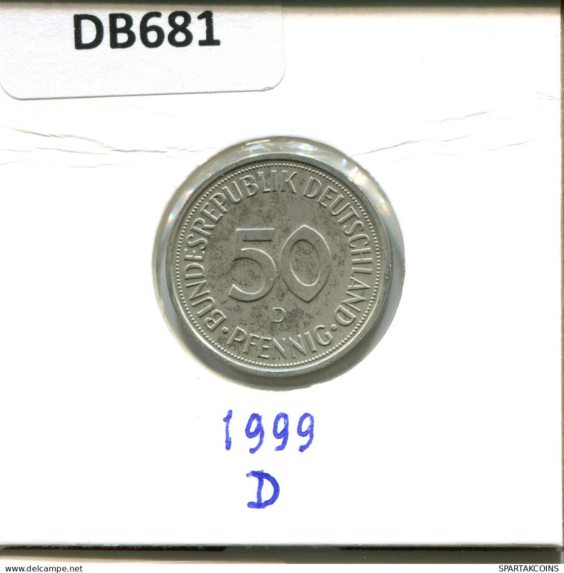 50 PFENNIG 1999 D BRD DEUTSCHLAND Münze GERMANY #DB681.D.A - 50 Pfennig