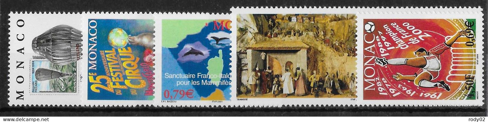 MONACO - ANNEE 2000 - 63 VALEURS - NEUF** MNH - 5 SCANS - Nuevos