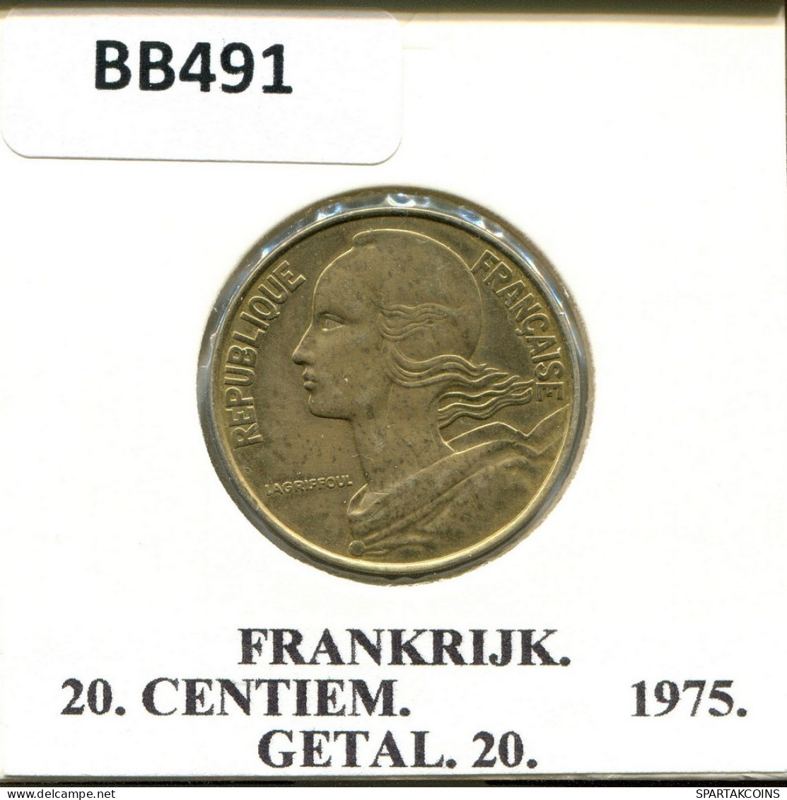 20 CENTIMES 1975 FRANKREICH FRANCE Französisch Münze #BB491.D.A - 20 Centimes