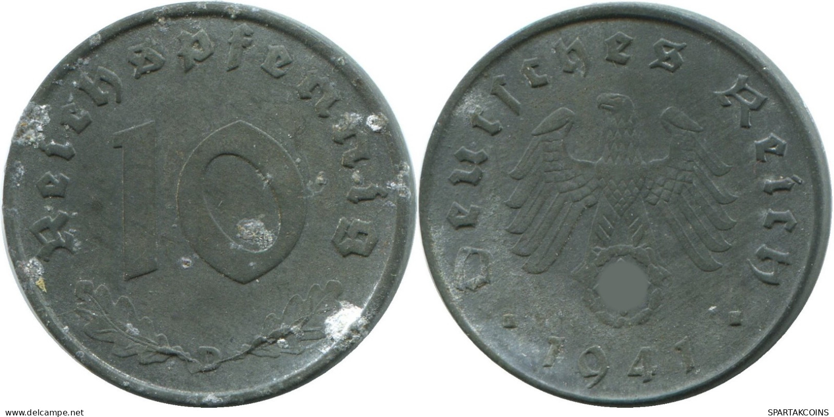 10 REICHSPFENNIG 1941 D GERMANY Coin #DE10447.5.U.A - 10 Reichspfennig