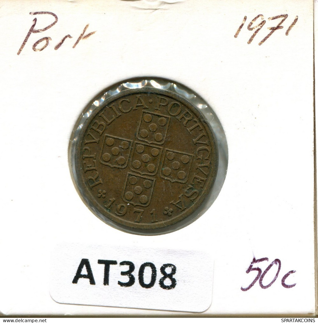 50 CENTAVOS 1971 PORTUGAL Coin #AT308.U.A - Portugal