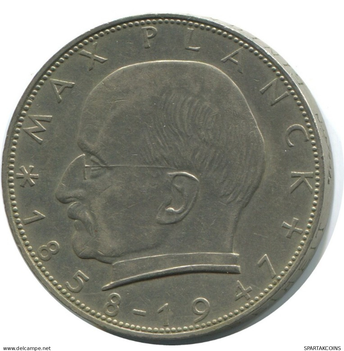 2 DM 1958 D M.PLANCK BRD ALEMANIA Moneda GERMANY #AD767.9.E.A - 2 Mark