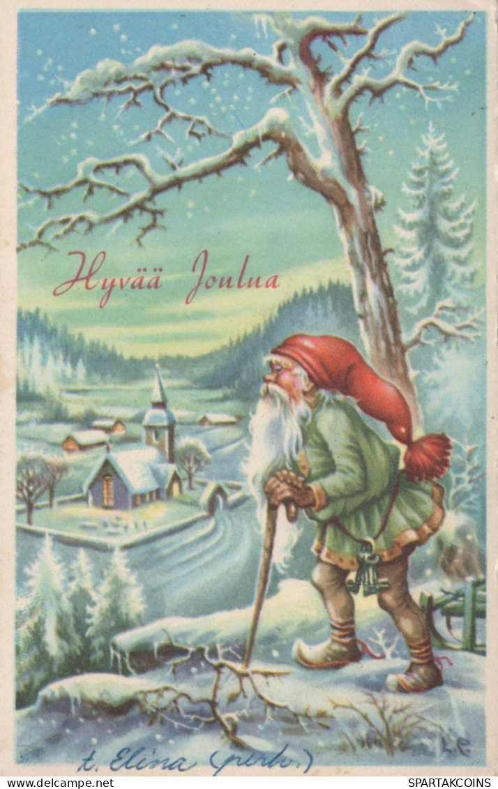 PÈRE NOËL Bonne Année Noël Vintage Carte Postale CPSMPF #PKG357.A - Santa Claus
