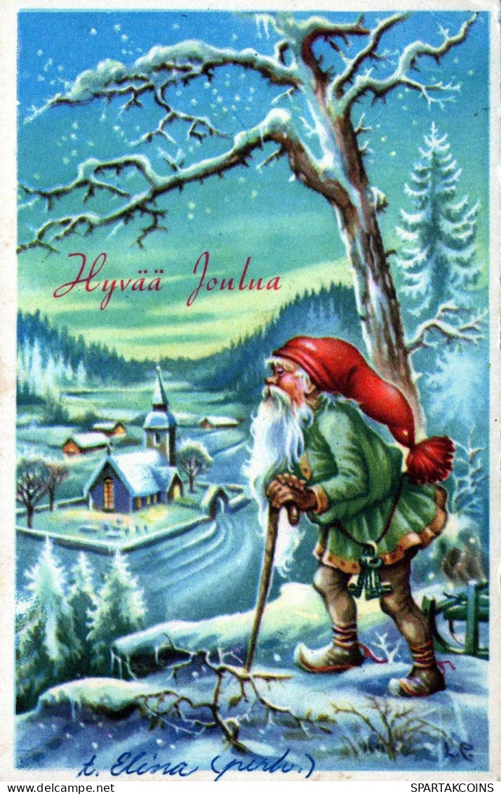 PÈRE NOËL Bonne Année Noël Vintage Carte Postale CPSMPF #PKG357.A - Santa Claus