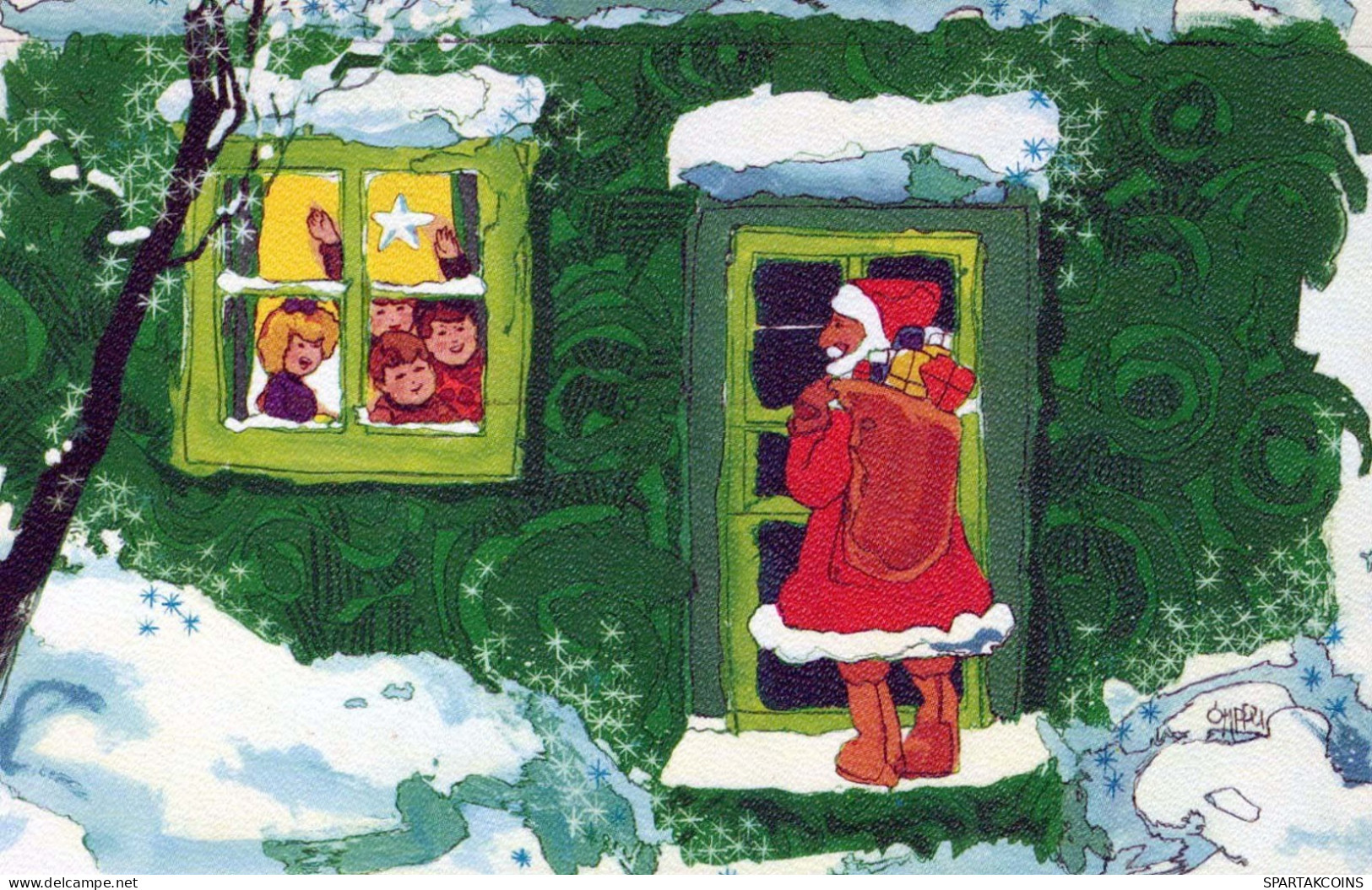 WEIHNACHTSMANN SANTA CLAUS Neujahr Weihnachten Vintage Ansichtskarte Postkarte CPSMPF #PKG403.A - Kerstman