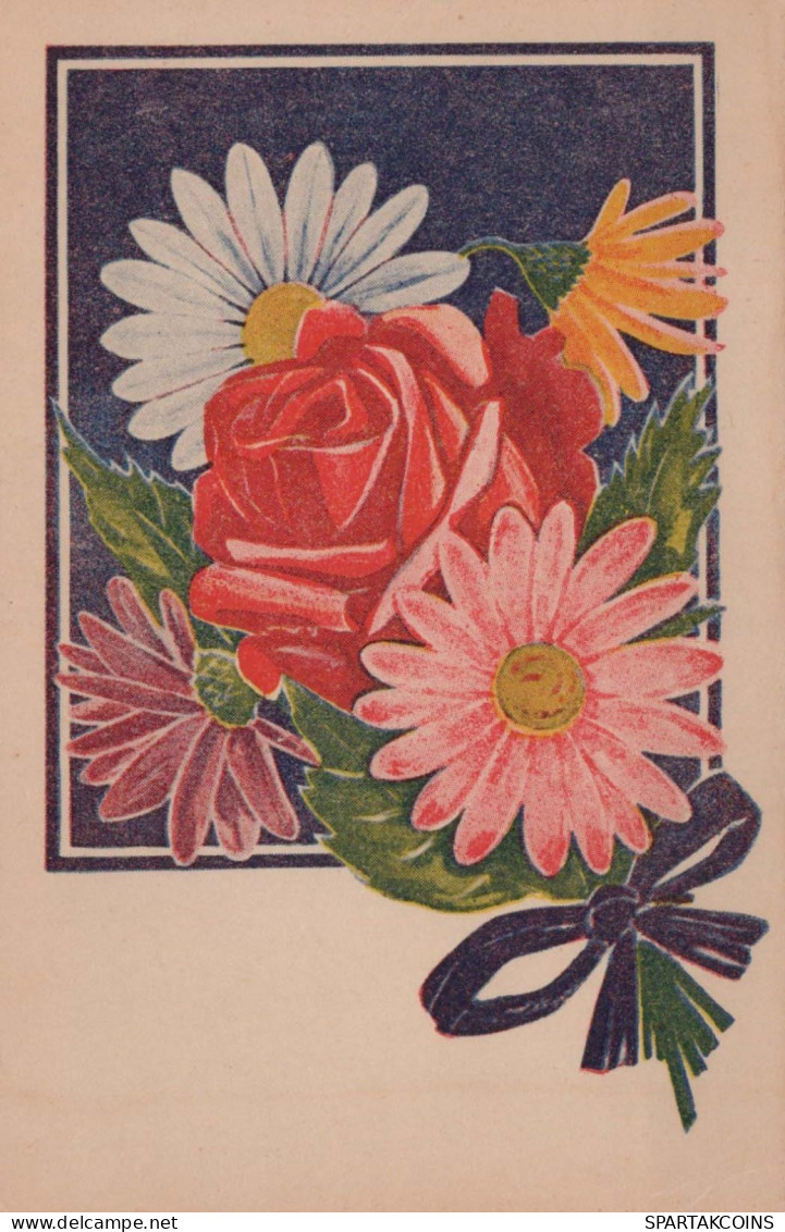 FLOWERS Vintage Ansichtskarte Postkarte CPSMPF #PKG008.A - Flowers
