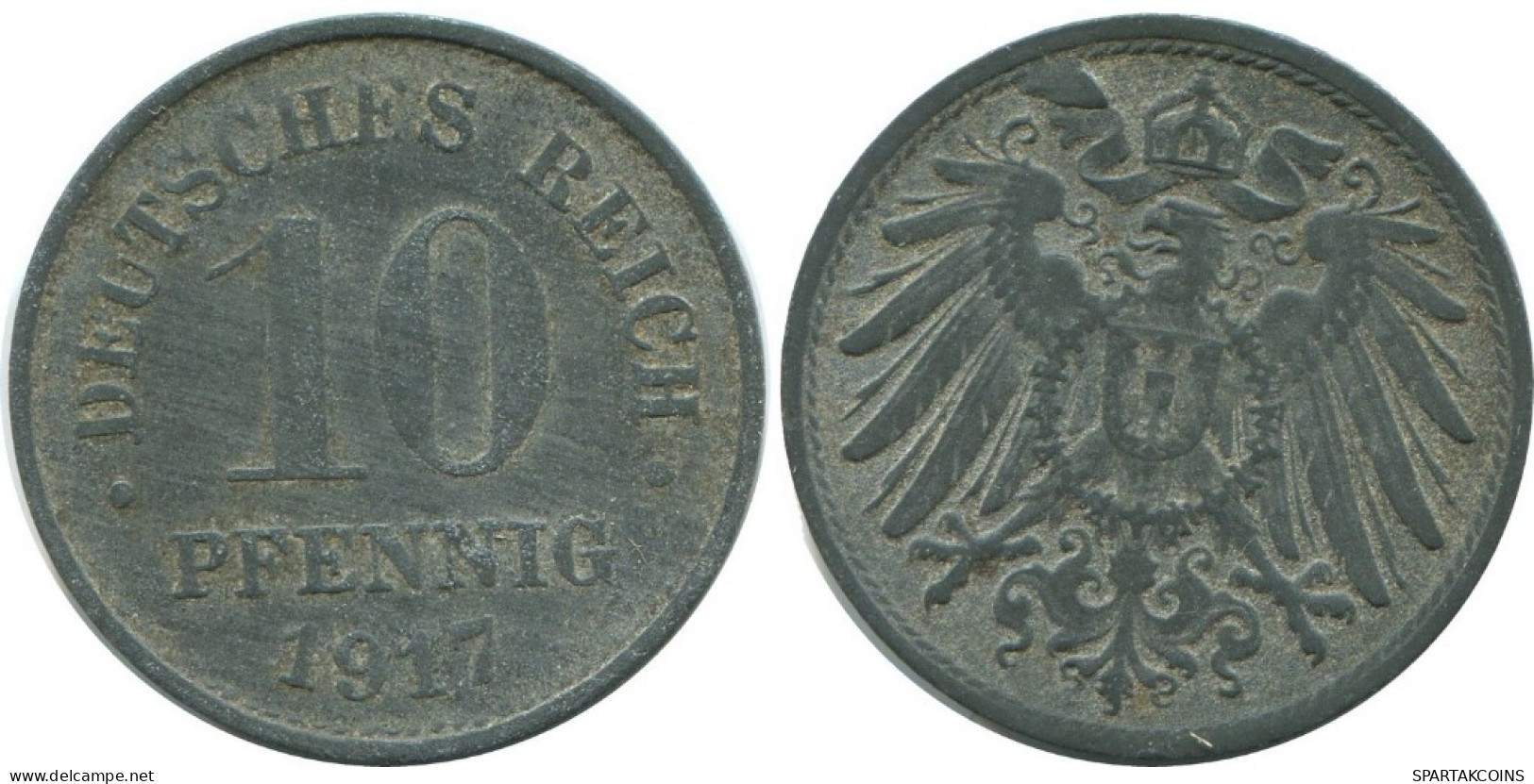 10 PFENNIG 1917 ALEMANIA Moneda GERMANY #AD514.9.E.A - 10 Pfennig
