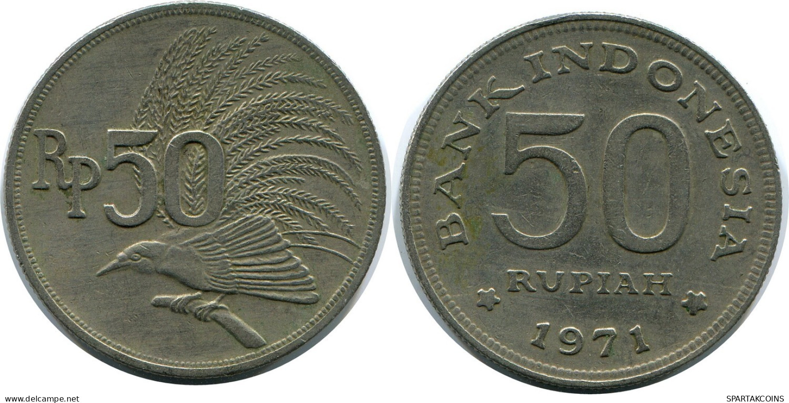 50 RUPIAH 1971 INDONESIA Moneda #AR874.E.A - Indonesia
