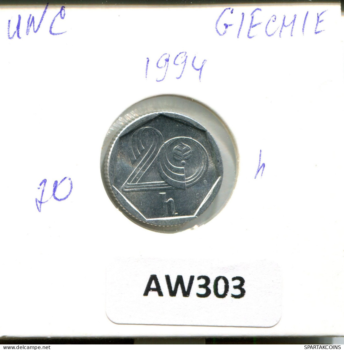 10 HELLER 1994 REPÚBLICA CHECA CZECH REPUBLIC Moneda #AW303.E.A - Tschechische Rep.