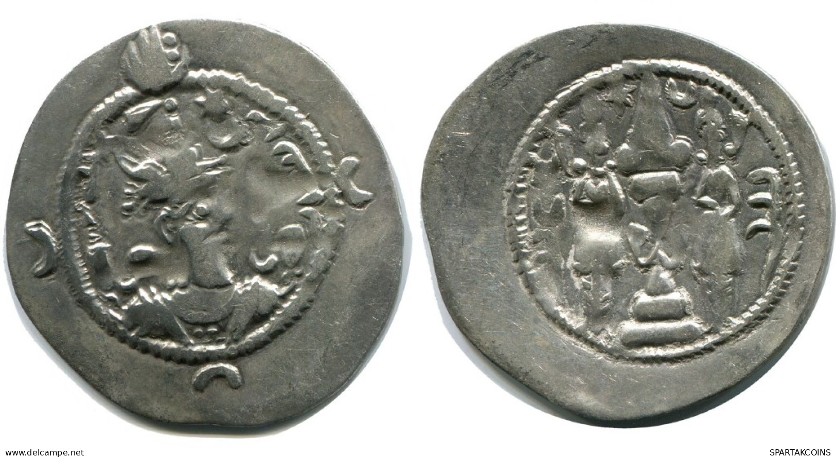 SASSANIAN KHUSRU I AD 531-579 AR Drachm Mitch-ACW.1028--1072 #AH223.45.E.A - Orientalische Münzen