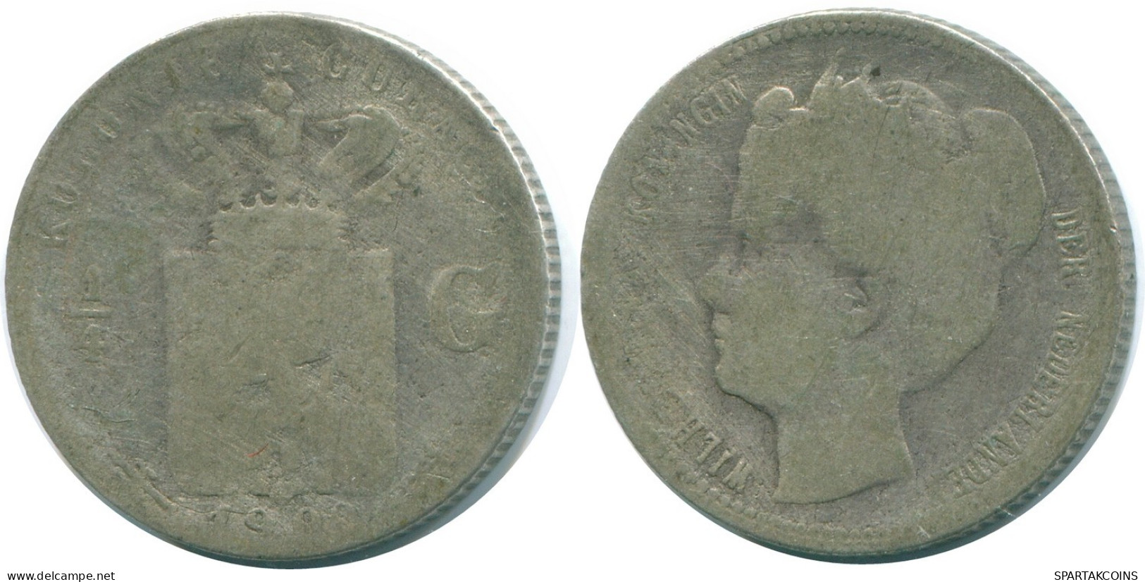 1/4 GULDEN 1900 CURACAO Netherlands SILVER Colonial Coin #NL10481.4.U.A - Curaçao