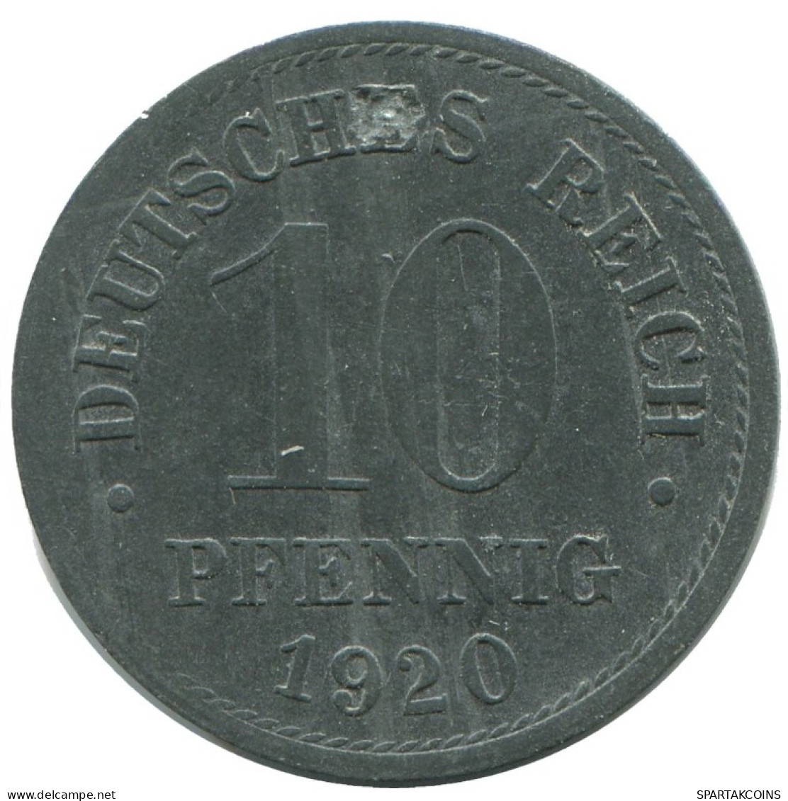 10 PFENNIG 1920 DEUTSCHLAND Münze GERMANY #AD515.9.D.A - 10 Renten- & 10 Reichspfennig