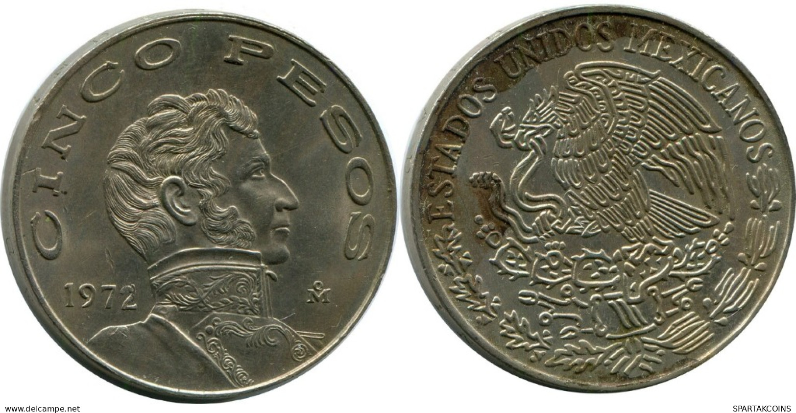 5 PESOS 1972 MEXIKO MEXICO Münze #AH565.5.D.A - Mexiko