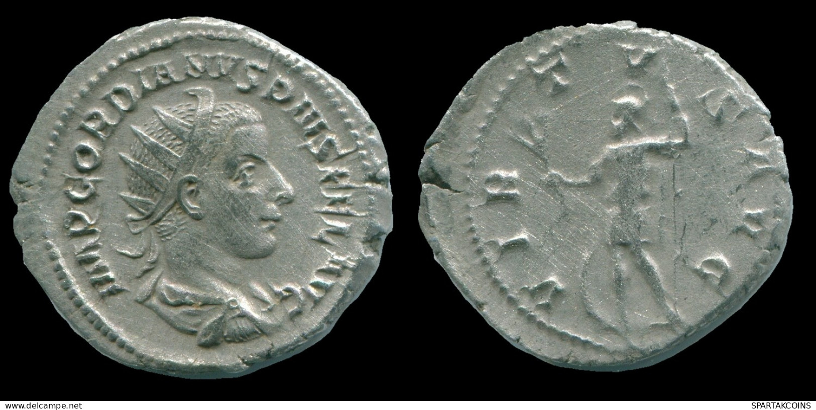 GORDIAN III AR ANTONINIANUS ROME Mint AD 239 VIRTVS AVG #ANC13160.35.U.A - L'Anarchie Militaire (235 à 284)