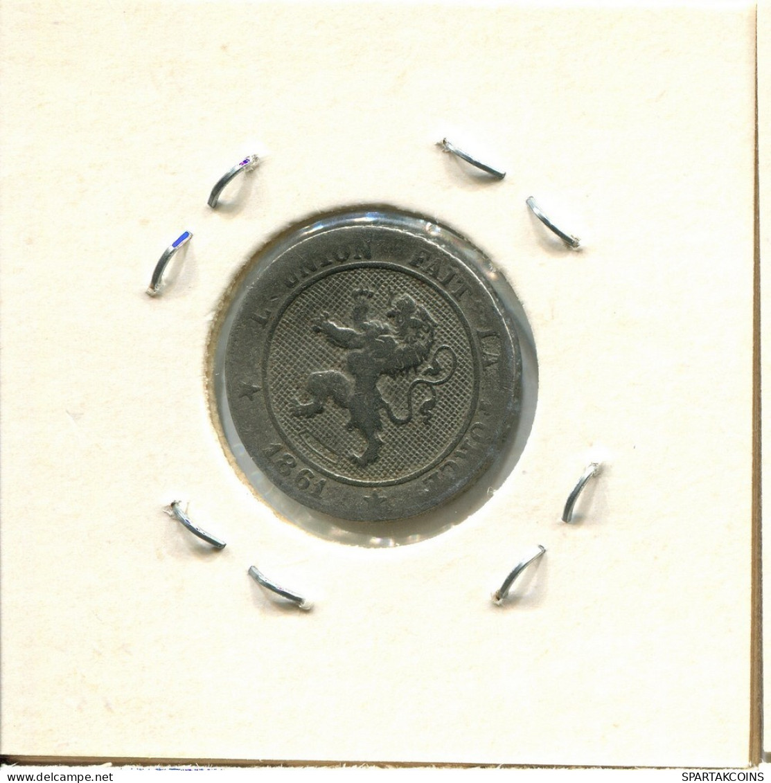 5 CENTIMES 1861 Französisch Text BELGIEN BELGIUM Münze #BA234.D.A - 5 Cent