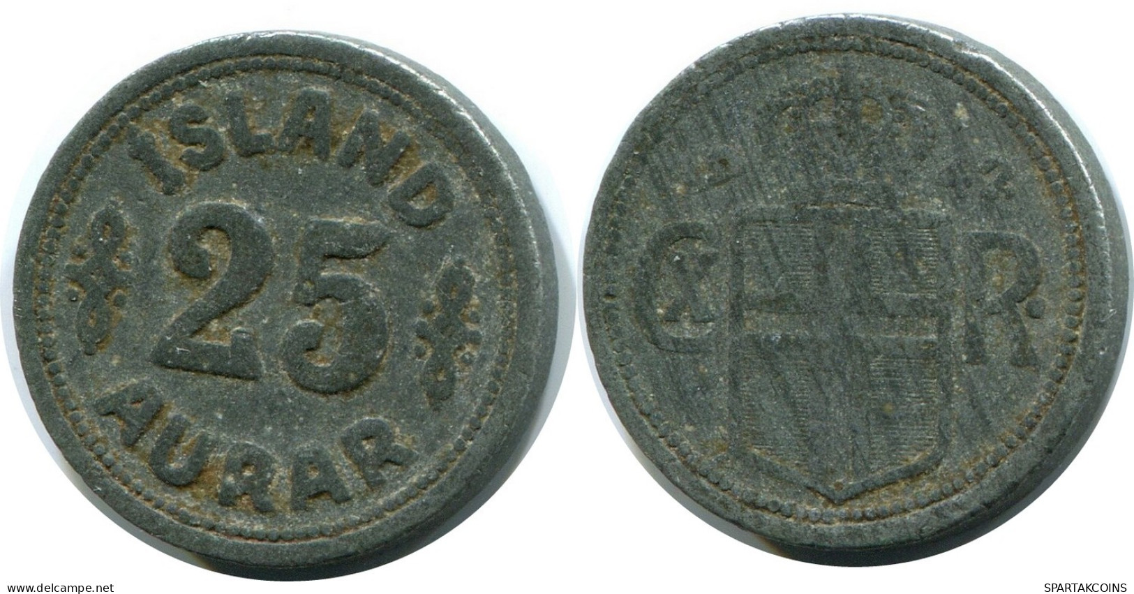 25 AURAR 1942 ISLANDIA ICELAND Moneda #AY242.2.E.A - Islandia