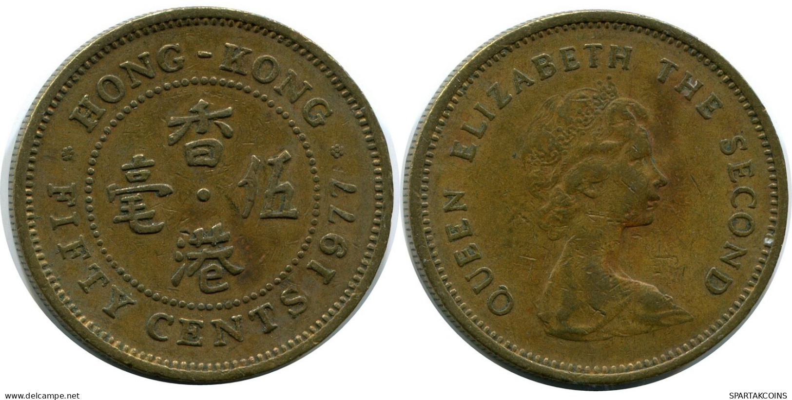 5 CENTS 1977 HONG KONG Coin #AR884.U.A - Hong Kong