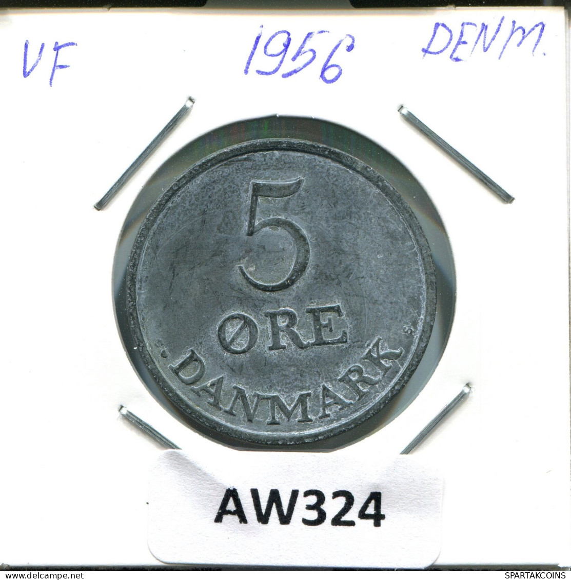 5 ORE 1956 DANEMARK DENMARK Münze #AW324.D.A - Danimarca