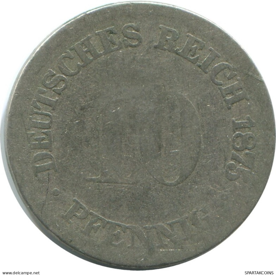 10 PFENNIG 1875 D ALEMANIA Moneda GERMANY #AE484.E.A - 10 Pfennig