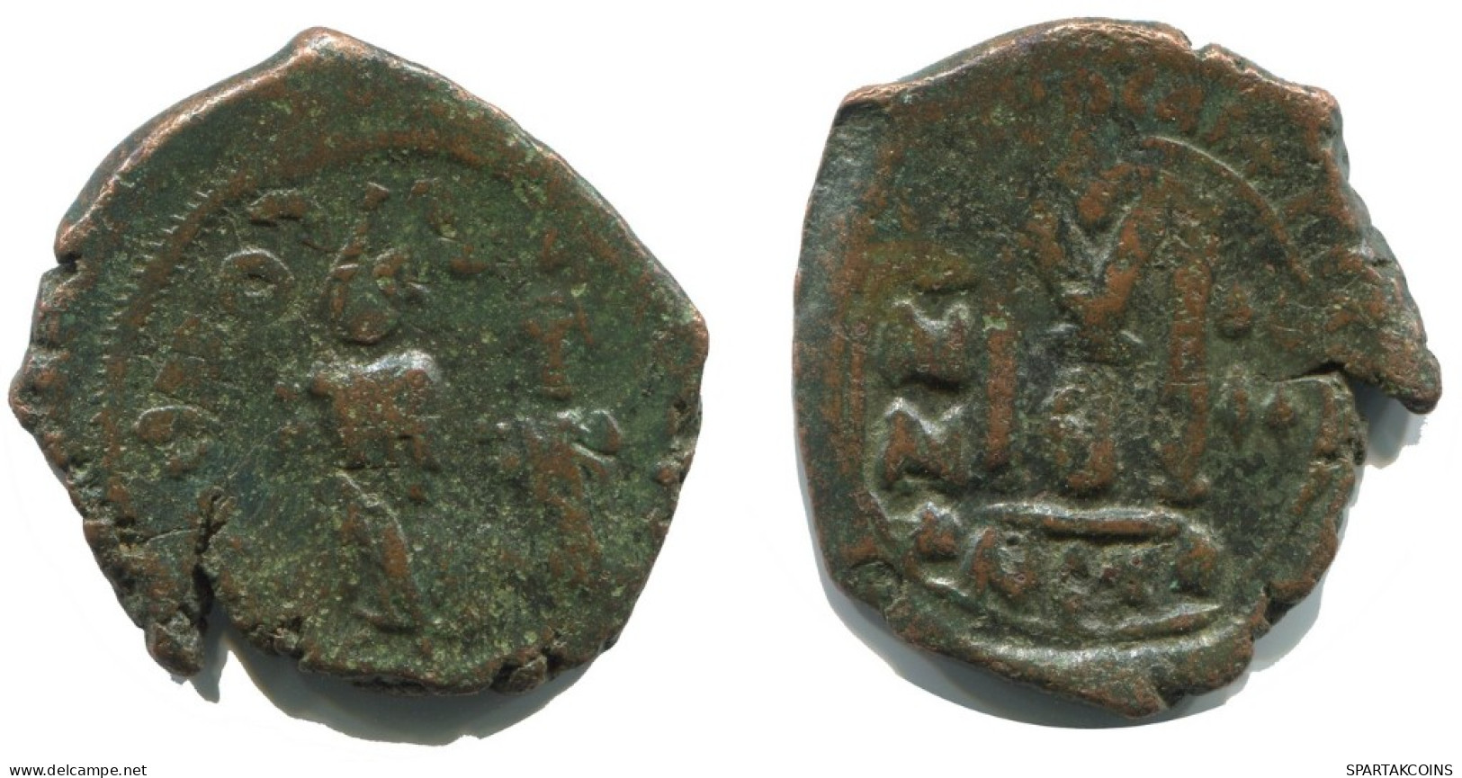 FLAVIUS JUSTINUS II NICOMEDIA FOLLIS Ancient BYZANTINE Coin 13g/33mm #AB301.9.U.A - Byzantinische Münzen