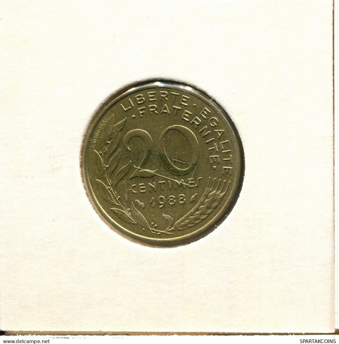 20 CENTIMES 1988 FRANKREICH FRANCE Französisch Münze #BB504.D.A - 20 Centimes