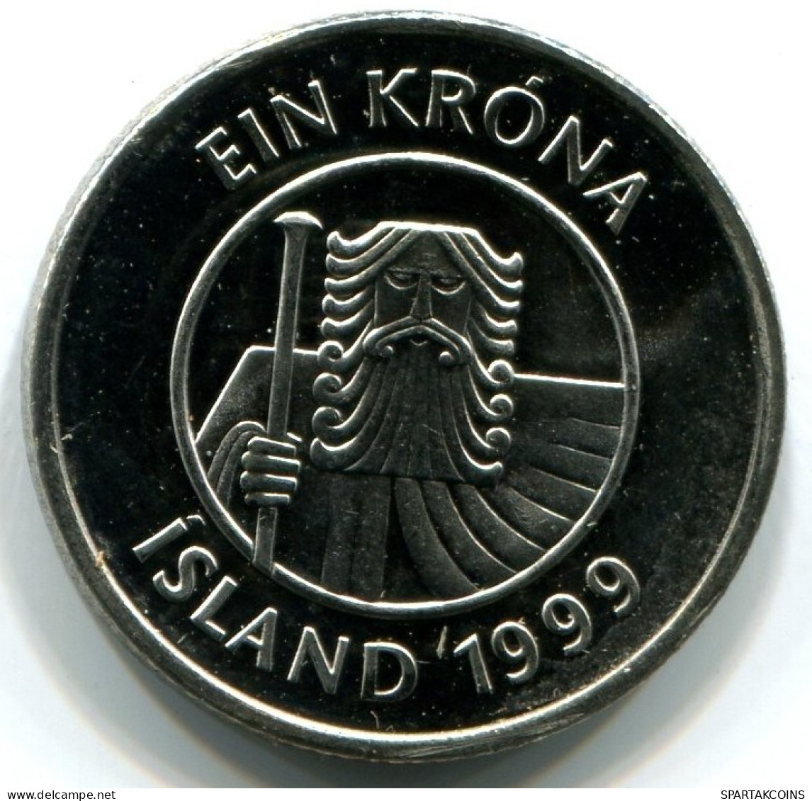 1 KRONA 1999 ISLAND ICELAND UNC Fish Münze #W11186.D.A - IJsland