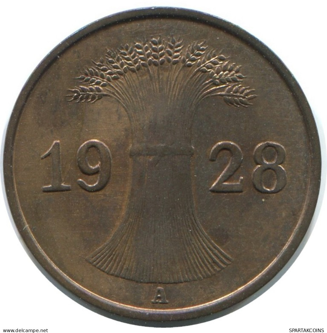 1 REICHSPFENNIG 1928 A ALEMANIA Moneda GERMANY #AE231.E.A - 1 Rentenpfennig & 1 Reichspfennig