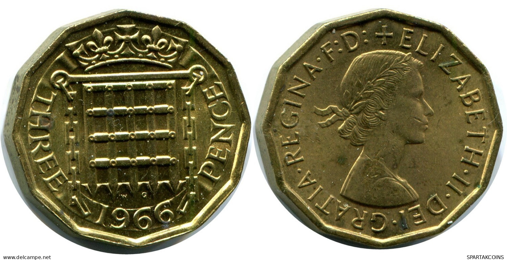 THREEPENCE 1966 UK GROßBRITANNIEN GREAT BRITAIN Münze #BB061.D.A - F. 3 Pence