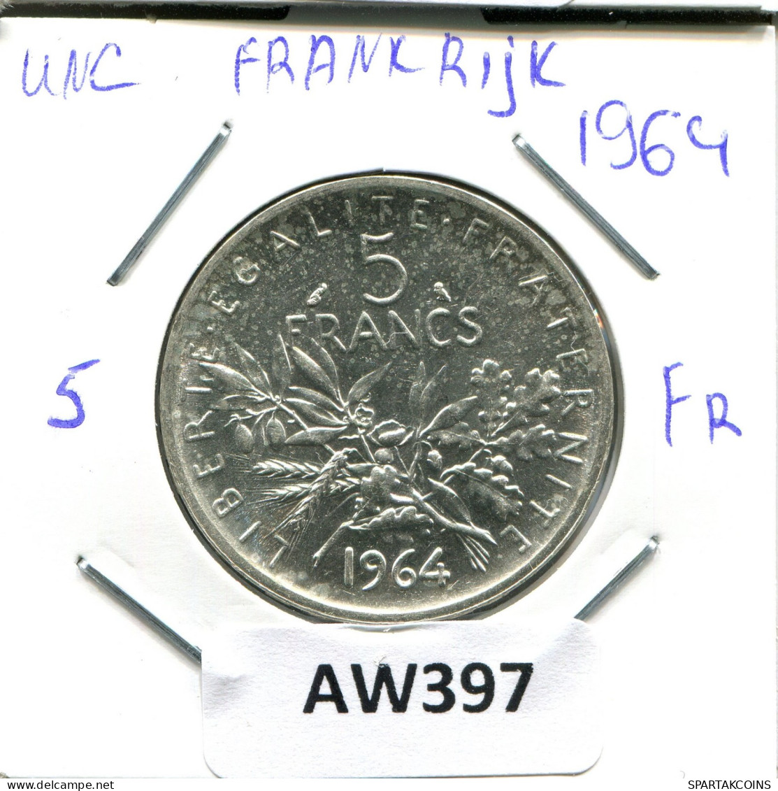 5 FRANCS 1964 FRANCE Pièce #AW397.F.A - 5 Francs