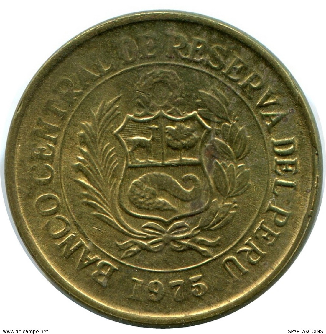 1/2 SOL 1975 PERU Münze #AZ076.D.A - Peru