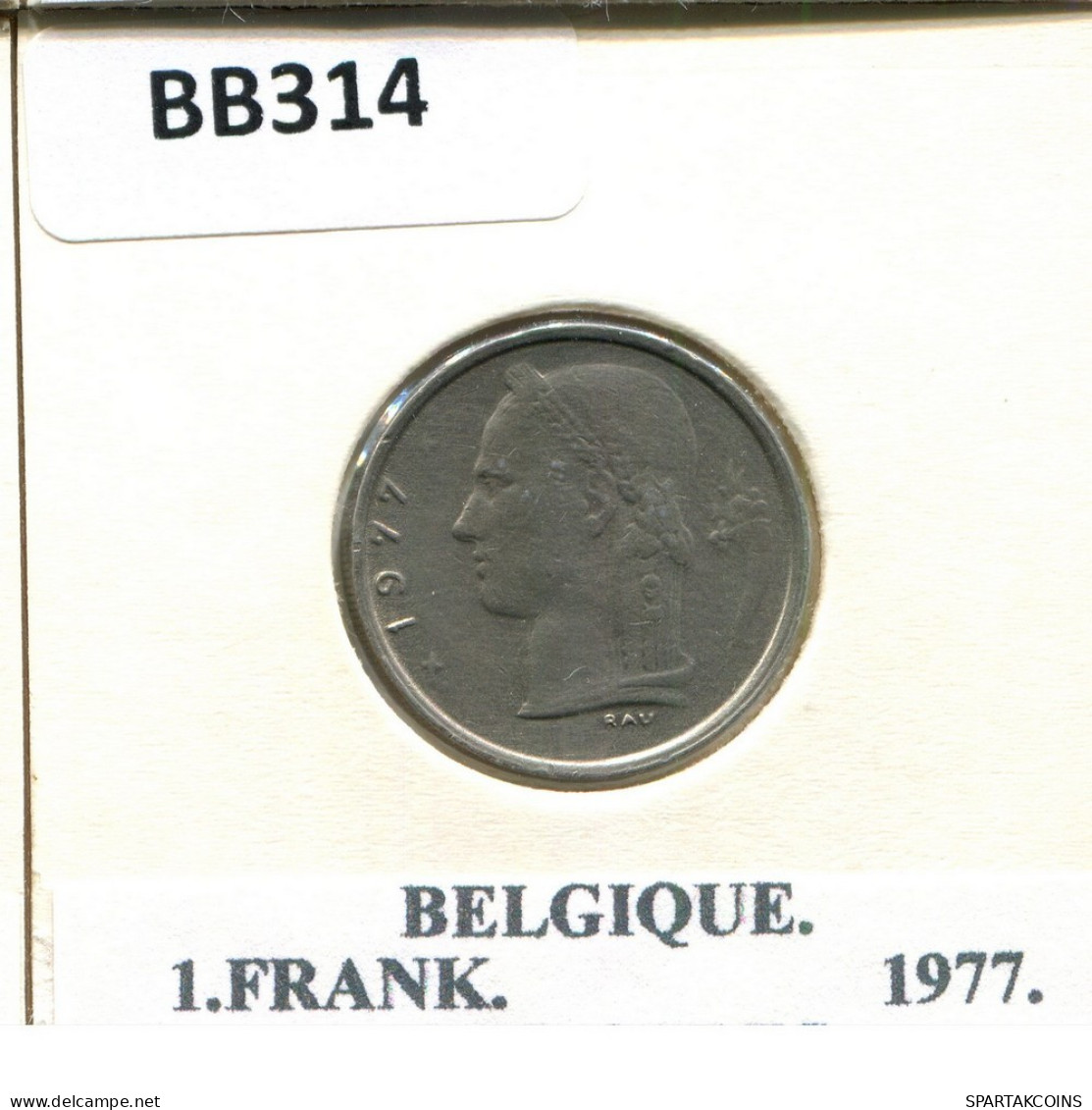 1 FRANC 1977 FRENCH Text BÉLGICA BELGIUM Moneda #BB314.E.A - 1 Franc