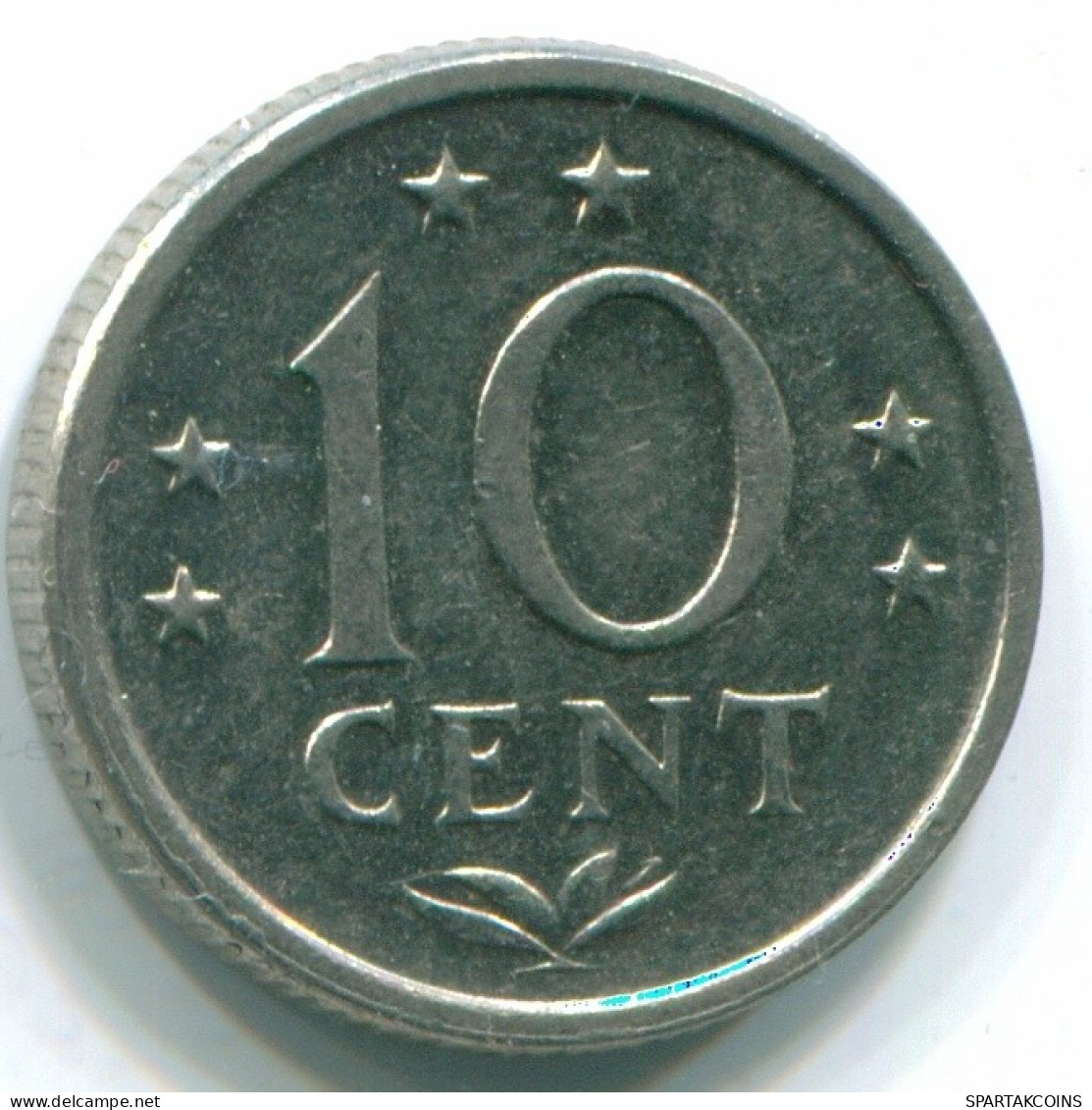 10 CENTS 1971 ANTILLAS NEERLANDESAS Nickel Colonial Moneda #S13450.E.A - Antilles Néerlandaises