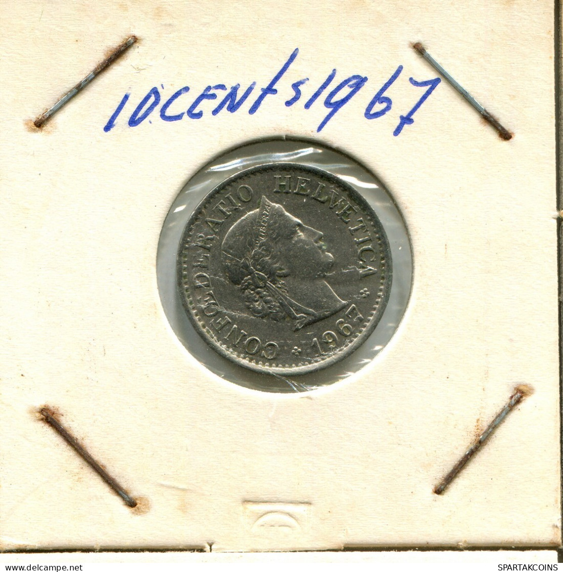 10 RAPPEN 1967 B SWITZERLAND Coin #AX962.3.U.A - Andere & Zonder Classificatie