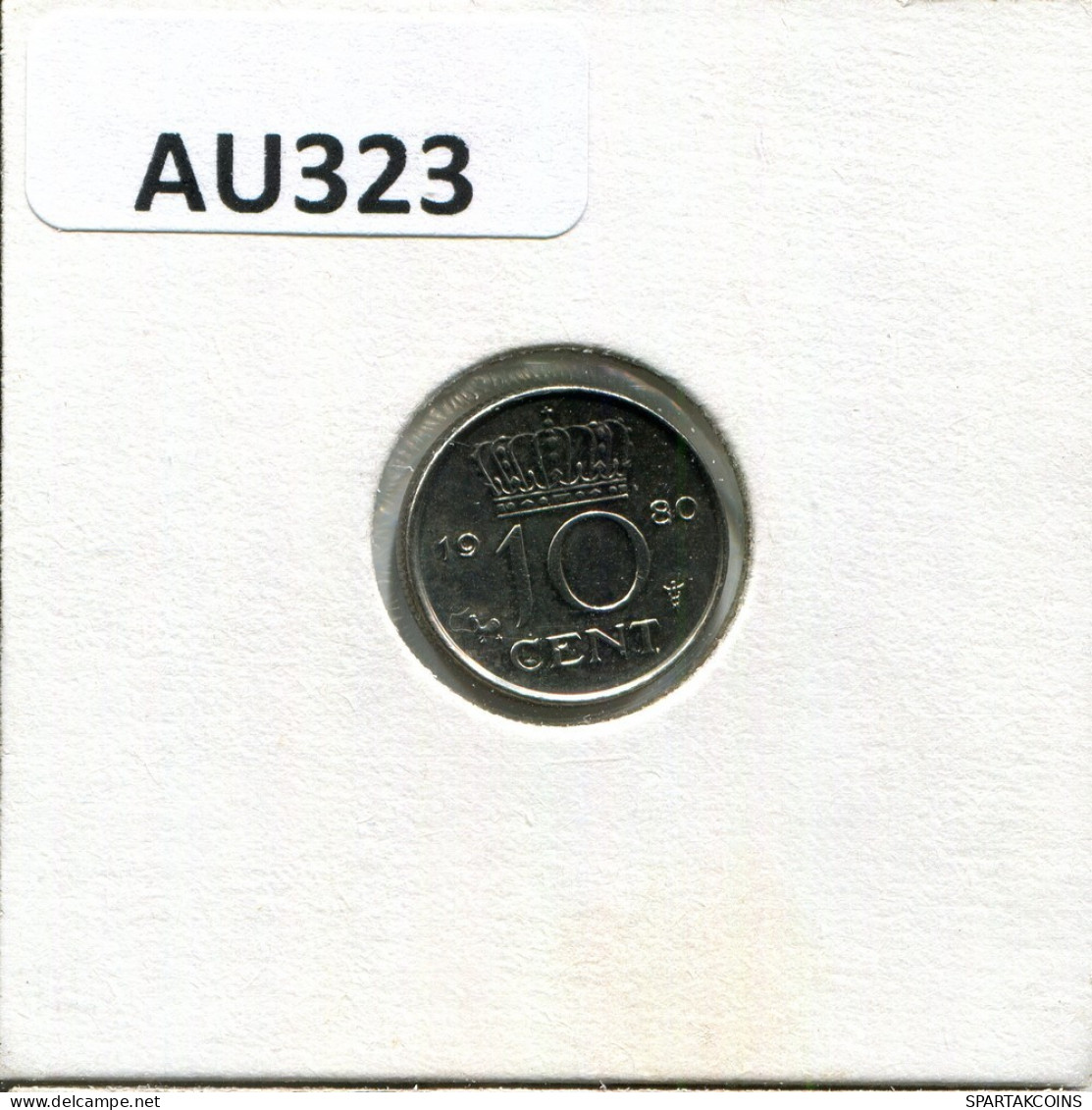 10 CENT 1980 NETHERLANDS Coin #AU323.U.A - 1948-1980: Juliana