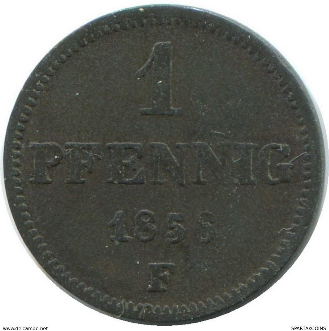 SAXONY 1 PFENNIG 1858 F Mint Stuttgart K.S. S.M. German States #DE10608.16.E.A - Autres & Non Classés
