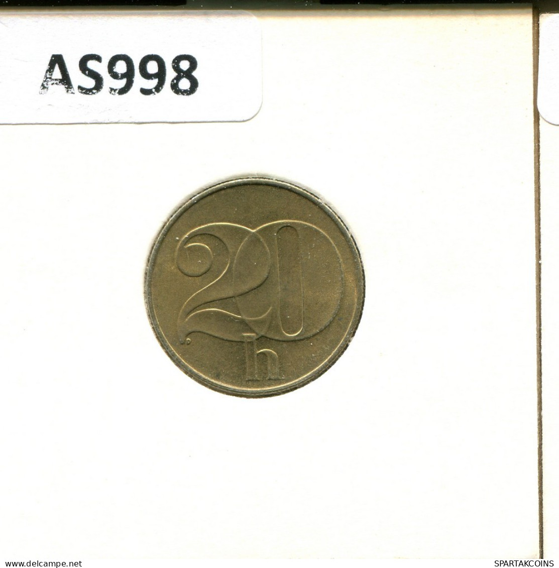 20 HALERU 1992 TSCHECHOSLOWAKEI CZECHOSLOWAKEI SLOVAKIA Münze #AS998.D.A - Tsjechoslowakije