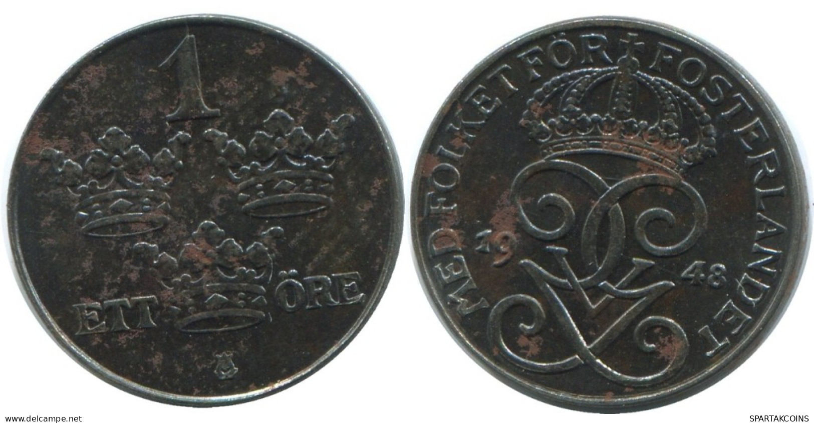 1 ORE 1948 SCHWEDEN SWEDEN Münze #AD268.2.D.A - Sweden
