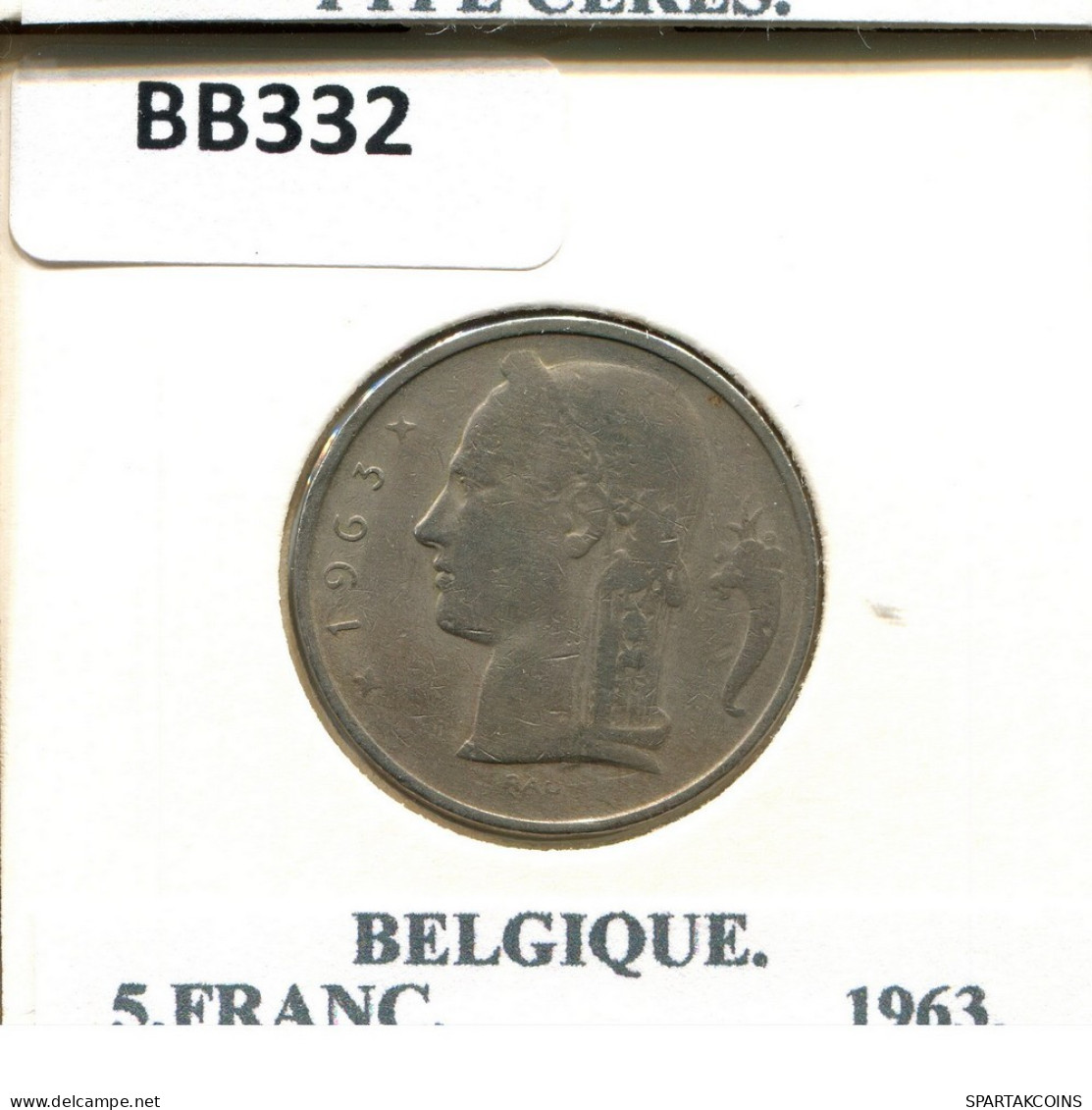 5 FRANCS 1963 Französisch Text BELGIEN BELGIUM Münze #BB332.D.A - 5 Frank