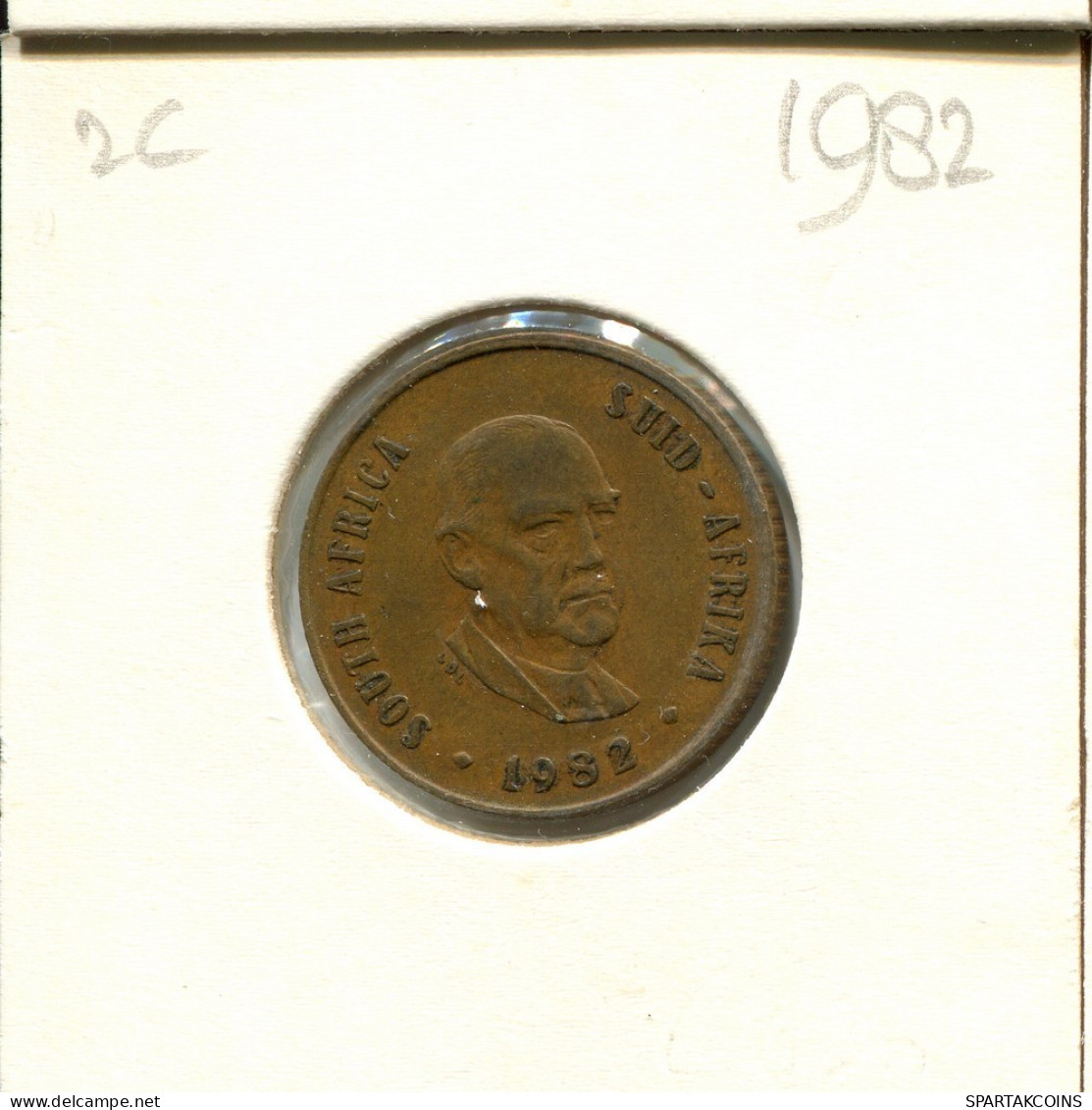 2 CENTS 1982 SOUTH AFRICA Coin #AT093.U.A - Südafrika