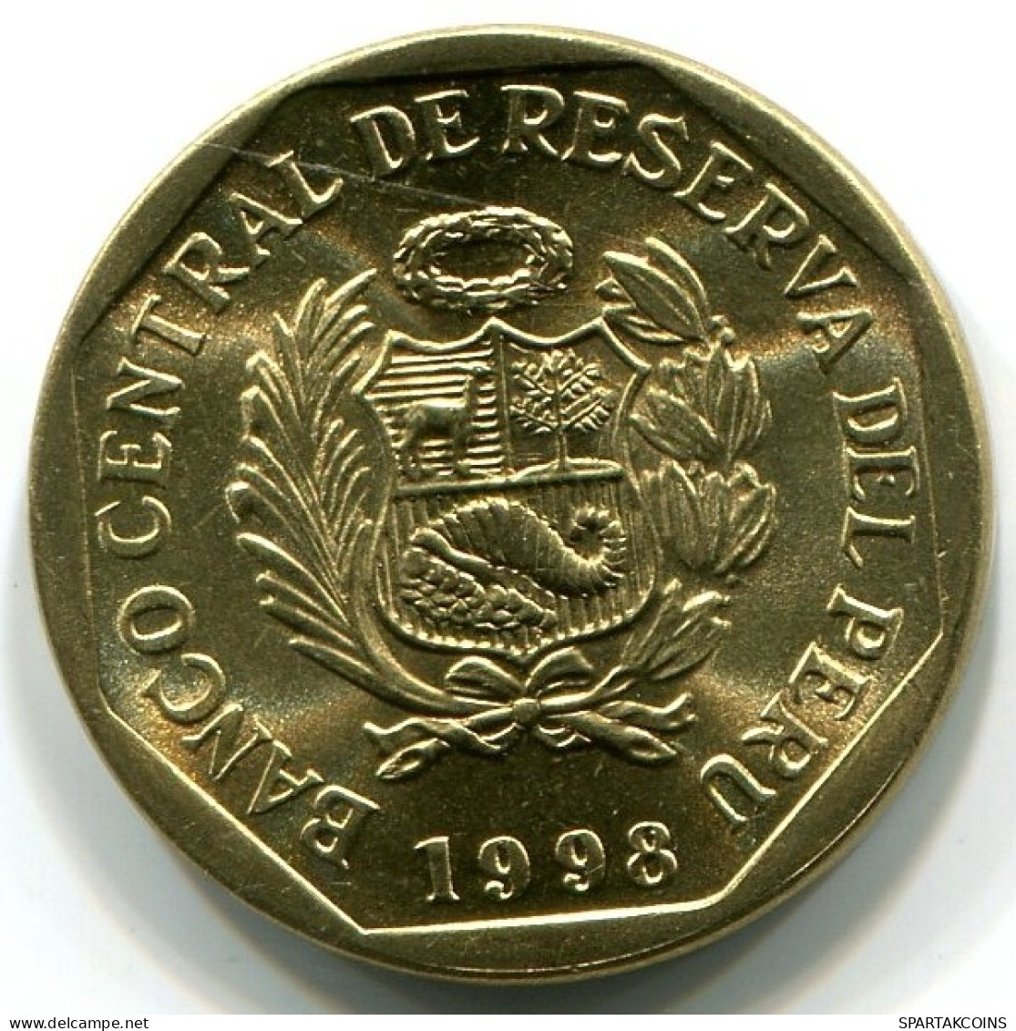 5 CENTIMOS 1998 PERU UNC Coin #W10932.U.A - Peru