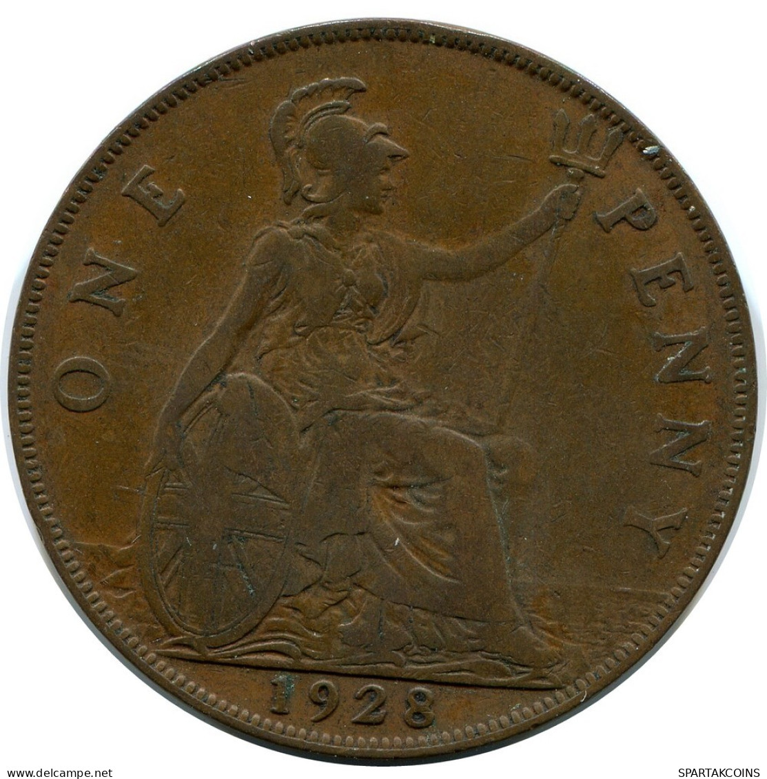 PENNY 1928 UK GRANDE-BRETAGNE GREAT BRITAIN Pièce #BB017.F.A - D. 1 Penny