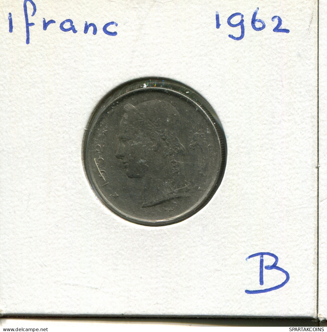 1 FRANC 1962 Französisch Text BELGIEN BELGIUM Münze #AW890.D.A - 1 Franc