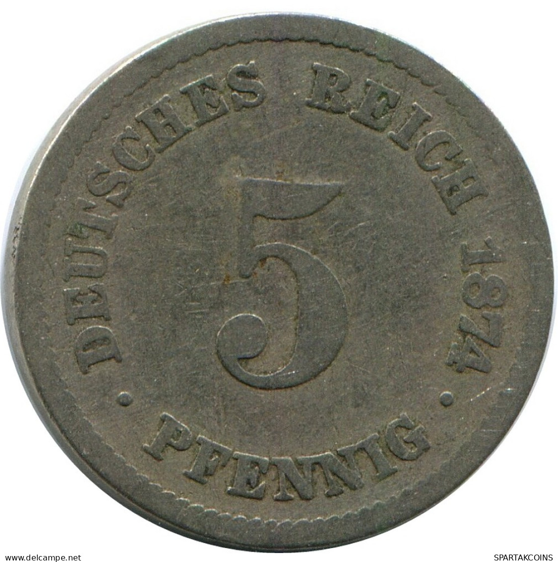 5 PFENNIG 1874 A ALLEMAGNE Pièce GERMANY #DB244.F.A - 5 Pfennig