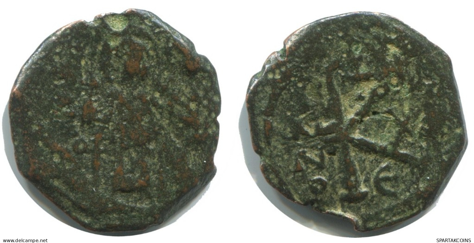 FLAVIUS PETRUS SABBATIUS 1/2 FOLLIS Ancient BYZANTINE Coin 4.5g/23mm #AB352.9.U.A - Byzantinische Münzen