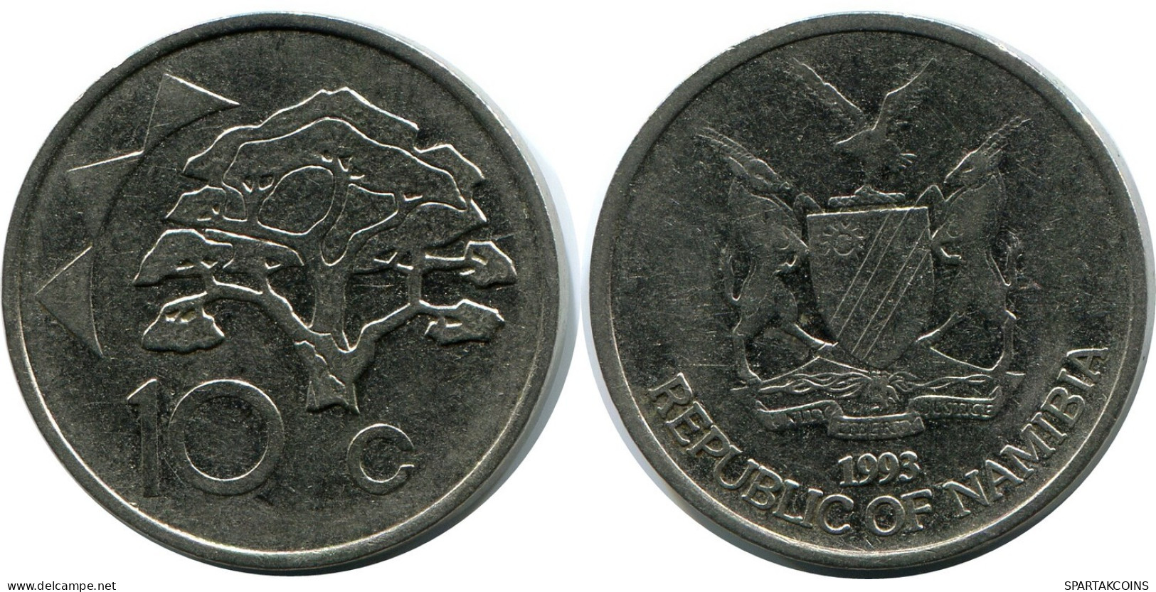 10 DOLLARS 1993 NAMIBIA Moneda #AP912.E.A - Namibië