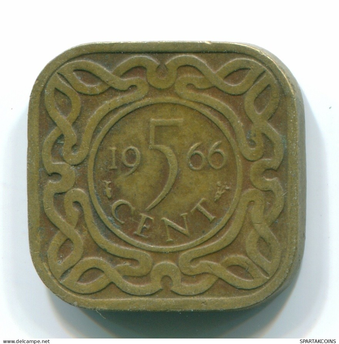 5 CENTS 1966 SURINAM NIEDERLANDE Nickel-Brass Koloniale Münze #S12851.D.A - Surinam 1975 - ...
