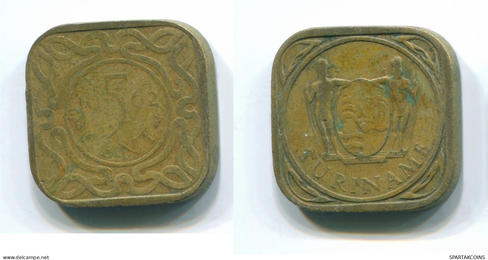5 CENTS 1962 SURINAME Netherlands Nickel-Brass Colonial Coin #S12625.U.A - Surinam 1975 - ...